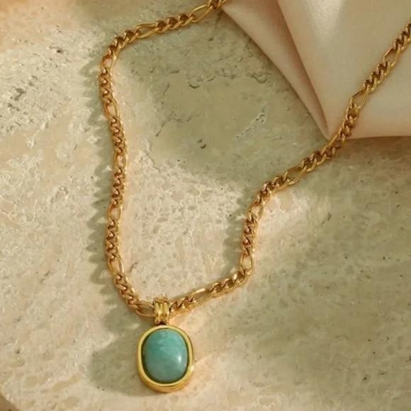 NEW FIGARO 18K GOLD CHAIN PENDANT NECKLACE - Picture 5 of 7